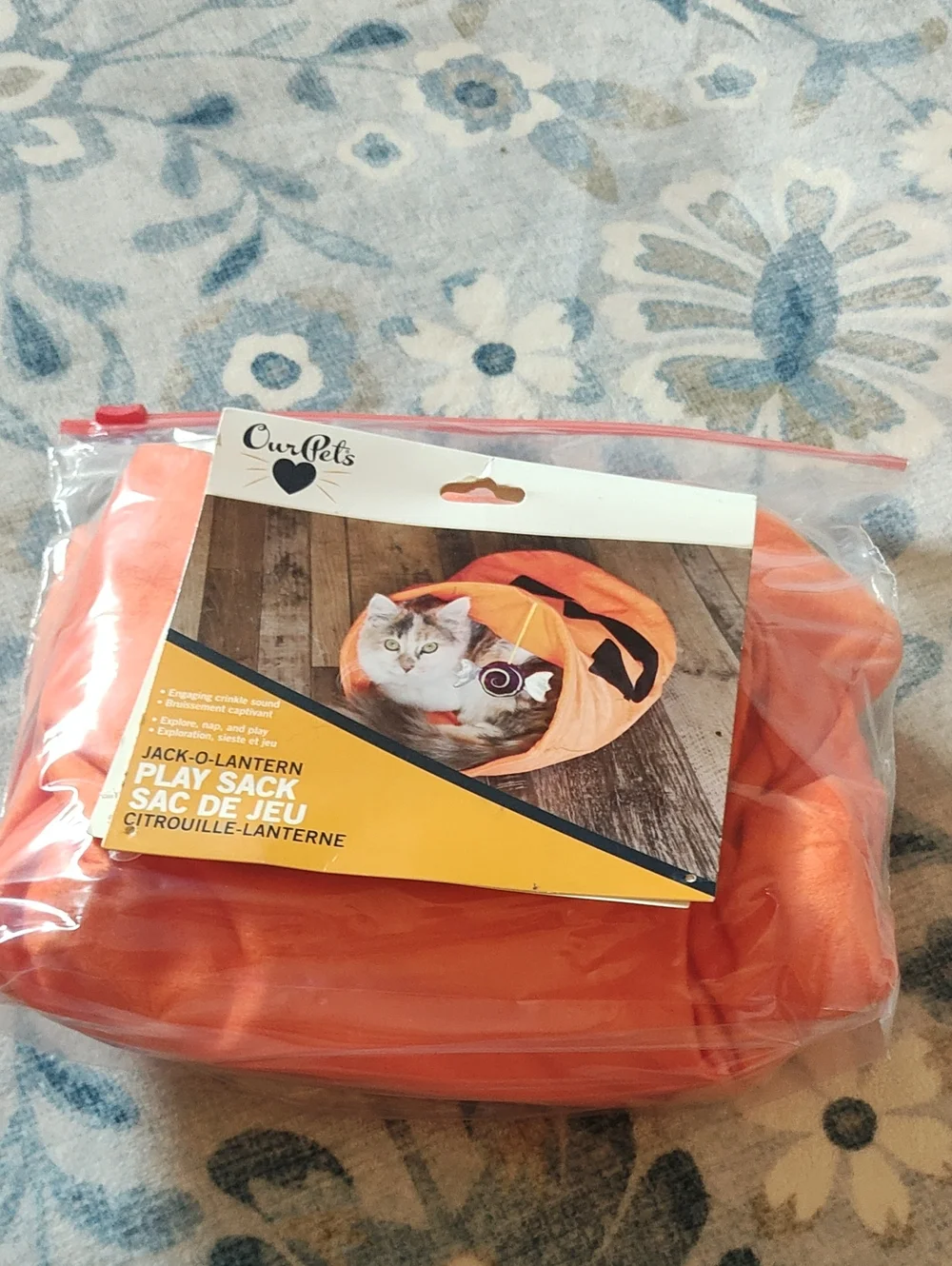 CAT HALLOWEEN JACK-O'-LANTERN PLAY SACK